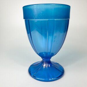 Northwood  # 636 Celeste Blue 1lb Stretch Glass Apothecary Jar Base